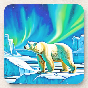 Posavasos Oso Ártico Luces del Norte