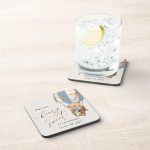 Posavasos Oso de peluche, globo de aire caliente azul, prime