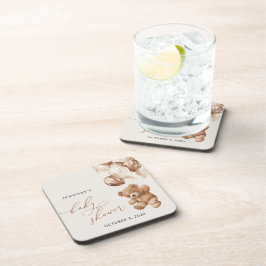 Posavasos Oso de peluche, oso de bebé, globos pardos, Baby S