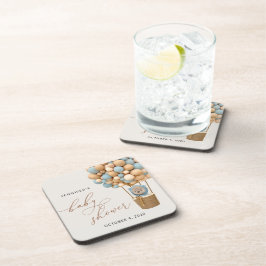 Posavasos Oso, globos azules, globo de aire caliente, Baby S