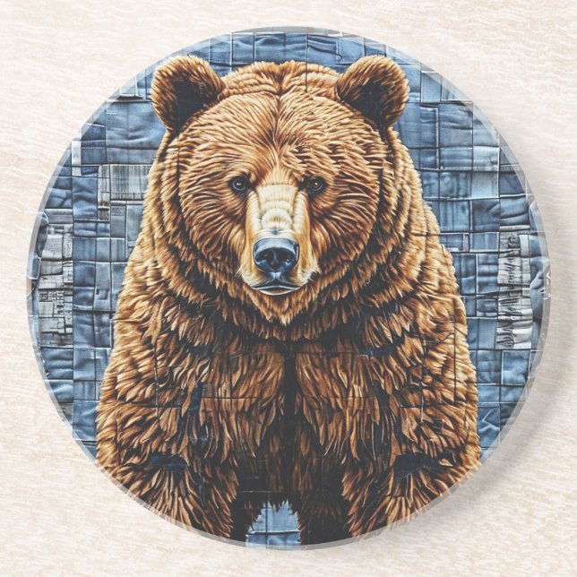 Posavasos Oso grizzly (Frente)