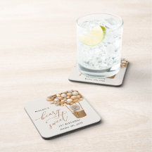 Oso lindo, globos beige, primer cumpleaños