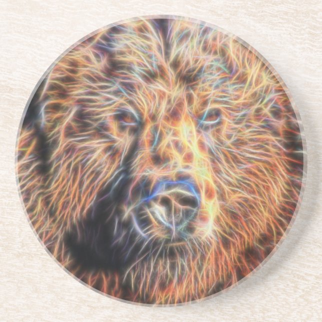 Posavasos Oso Pardo Fractal (Frente)
