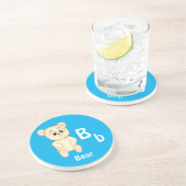 Posavasos Oso personaliza ABC: Letra B - Agrega tu nombre
