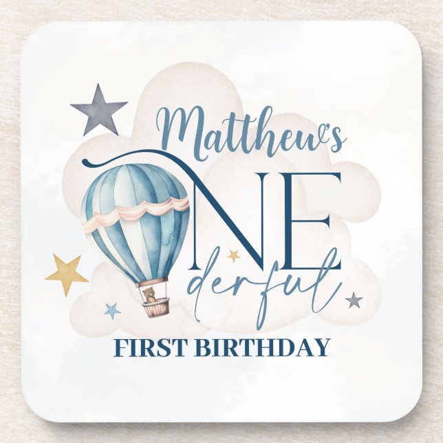 Posavasos Oso personalizado en una plataforma compacta (Frente)