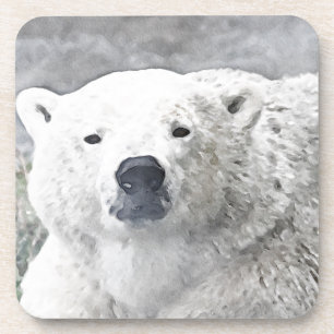 Posavasos Oso polar acuarela