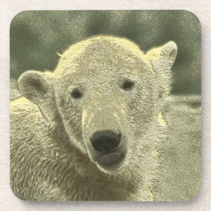 Posavasos oso polar metalizado