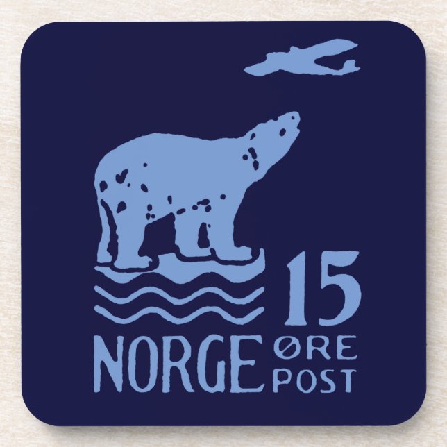 Posavasos Oso Polar Noruego De 1925 (Frente)