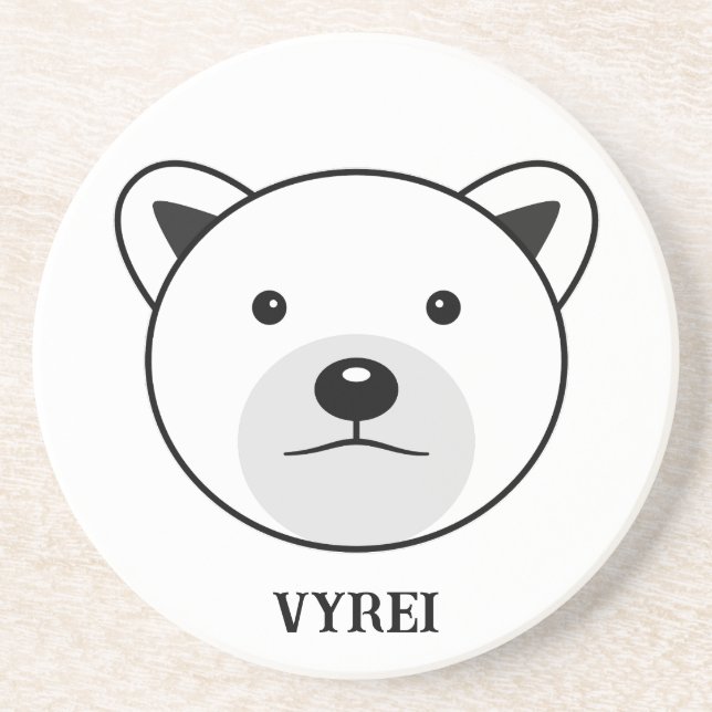 Posavasos Oso polar Personalizado lindo (Frente)