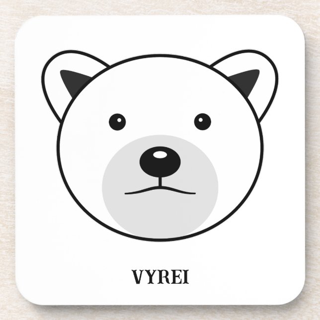 Posavasos Oso polar Personalizado lindo (Frente)