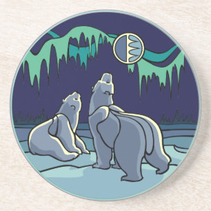 Posavasos Oso Polar Regalos Arte Nativo Astras de Vida Silve