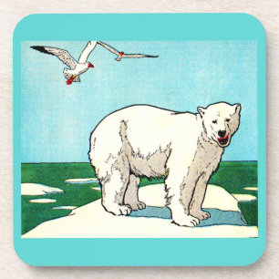 Posavasos oso polar y gaviotas