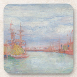 Posavasos Ostend Harbor de James Ensor (1900)