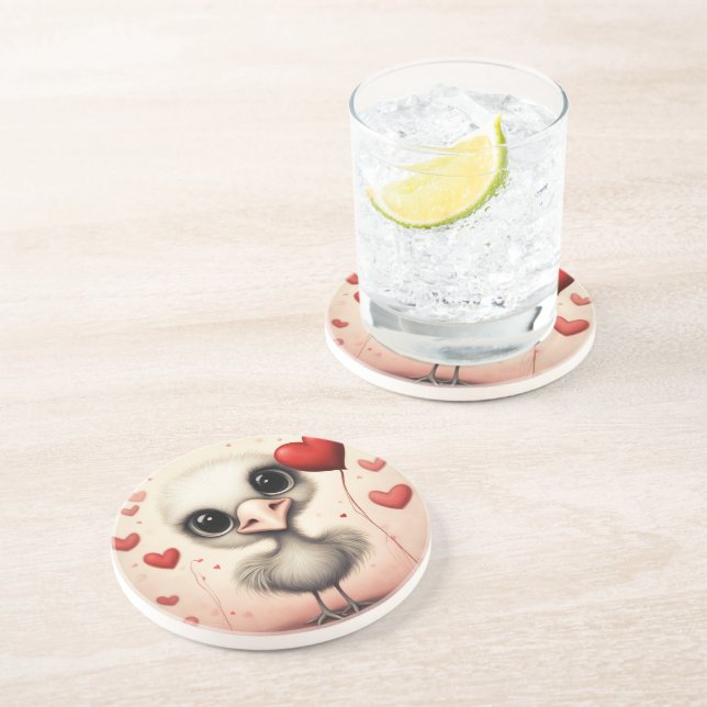 Posavasos Ostrich Amor 1 (Lado)