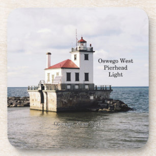 Posavasos Oswego West Pierhead Light 6 ruedas de plástico