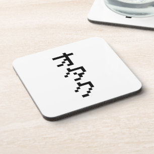 Posavasos OTAKU 8 bits Pixel japonés Katakana vertical