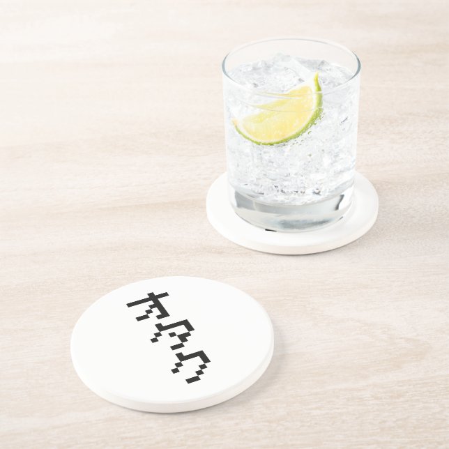 Posavasos OTAKU 8 bits Pixel japonés Katakana vertical (Lado)