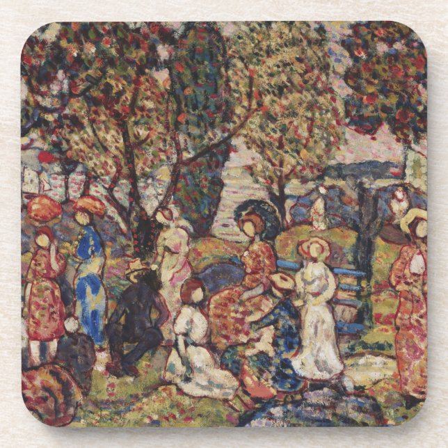 Posavasos Otoño de Maurice Prendergast, Bella Artes de Vinta (Frente)