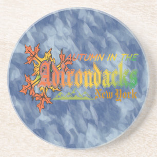 Posavasos Otoño en Adirondacks New York Blue Sky Bckgrd