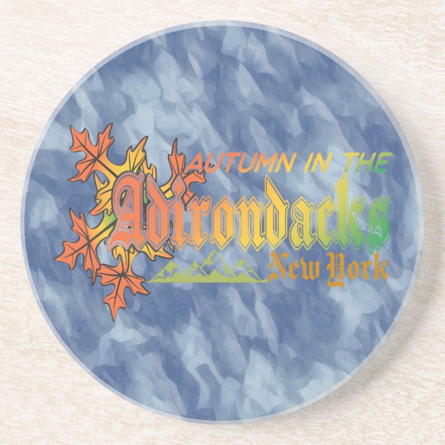 Posavasos Otoño en Adirondacks New York Blue Sky Bckgrd (Frente)