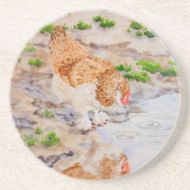 Posavasos Otoño la montaña rusa del pollo (Frente)