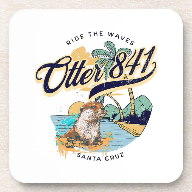 Posavasos Otter 841 Surfing Otter 841 California Surf Board (Frente)