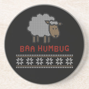 Posavasos Oveja de Navidad Baa Humbug