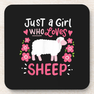 Posavasos Oveja rosa | Sólo Un Chica que ama el regalo de ov