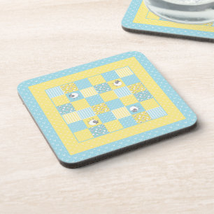Posavasos Ovejas galesas divertidas, patchwork ficticio, cis