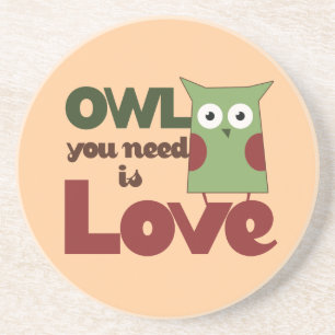 Posavasos Owl Love