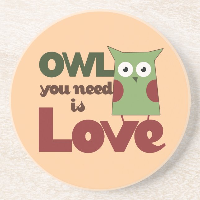 Posavasos Owl Love (Frente)