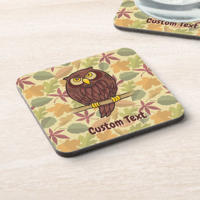 Posavasos Owl Personalizado Coaster (Lado Izquierdo)