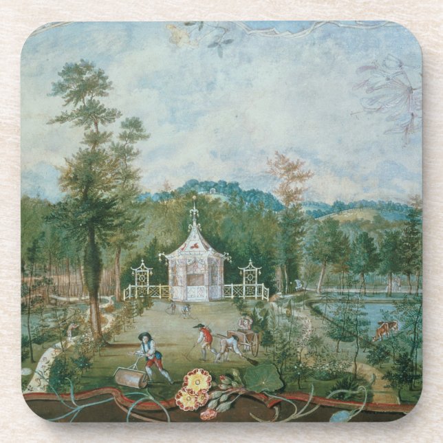 Posavasos Pabellón chino en un jardín inglés del siglo XVIII (Frente)