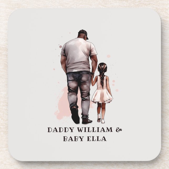 Posavasos Padre negro y bonos de la hija (8) (Frente)