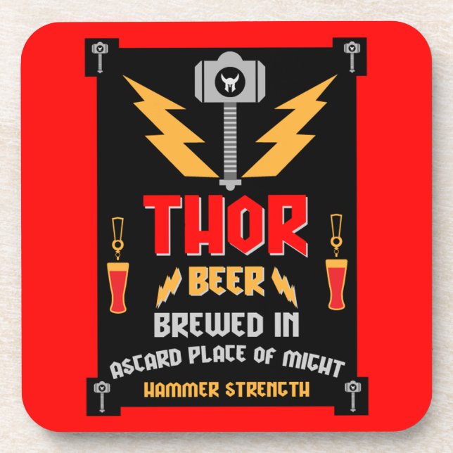 Posavasos Paganismo germánico de la cerveza Thor (Frente)