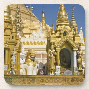 Posavasos Pagoda Shwedagon (Paya), gran sitio de templo que