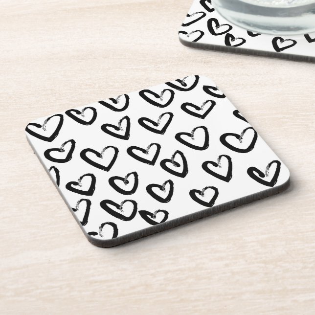 Posavasos Paint Stroke Heart Pattern (Lado Izquierdo)