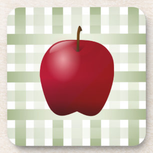 Posavasos País Apple con la tela escocesa verde