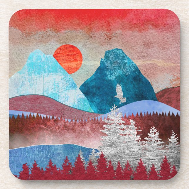 Posavasos Paisaje Águila de Plata (Frente)