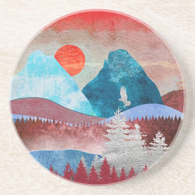 Posavasos Paisaje Águila de Plata (Frente)