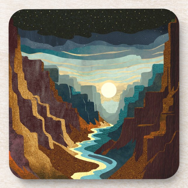 Posavasos Paisaje Canyon Sunset (Frente)