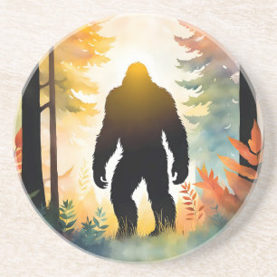 Posavasos Paisaje colorido de Sasquatch de otoño