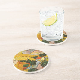 Posavasos Paisaje con House y PloughmaVincent van Gogh
