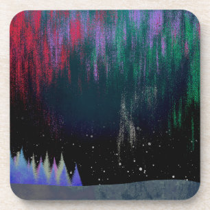 Posavasos Paisaje contemporáneo de las luces del norte