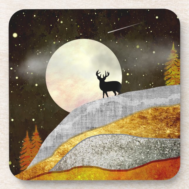 Posavasos Paisaje de Deer Moon (Frente)