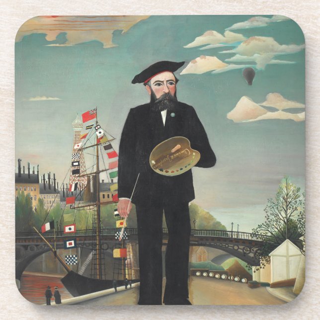 Posavasos Paisaje De Retrato Mío 1890, Henri Rousseau (Frente)