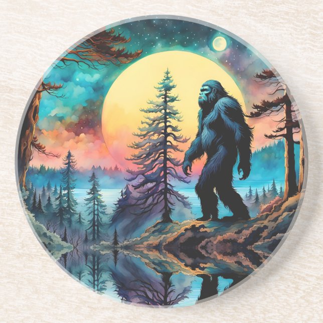 Posavasos Paisaje de Squatchin' Colorous Sasquatch (Frente)