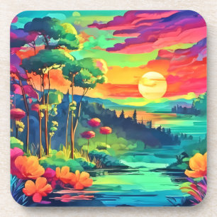 Posavasos Paisaje de Sunset Fantasy