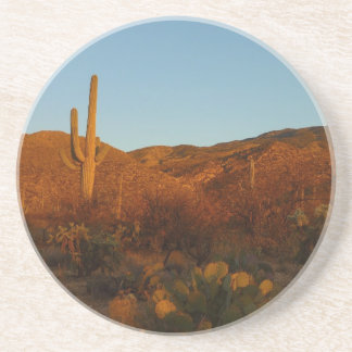 Posavasos Paisaje del desierto de Saguaro Sunset I Arizona