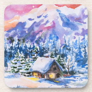 Posavasos Paisaje del invierno